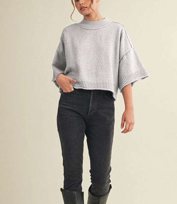 Shea – Cropped Knit Sweater Top