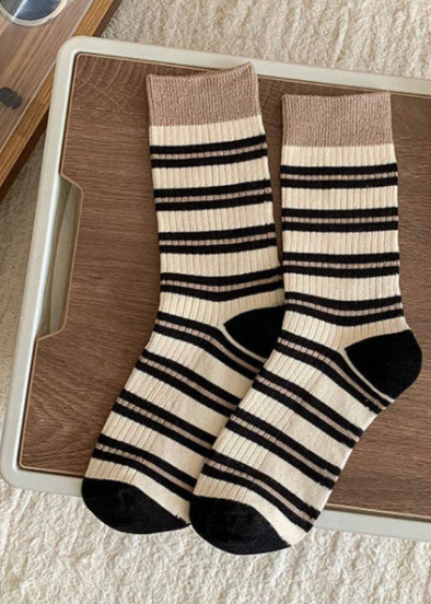 Bella - Striped Crew Socks
