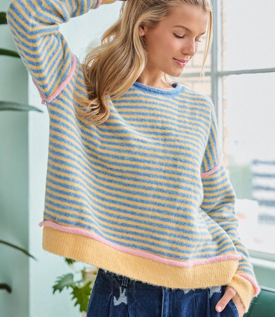 Angie Striped Knit Sweater 2 Colorways