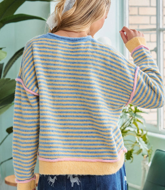 Angie Striped Knit Sweater 2 Colorways