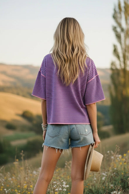 Carly - Striped Oversized Top