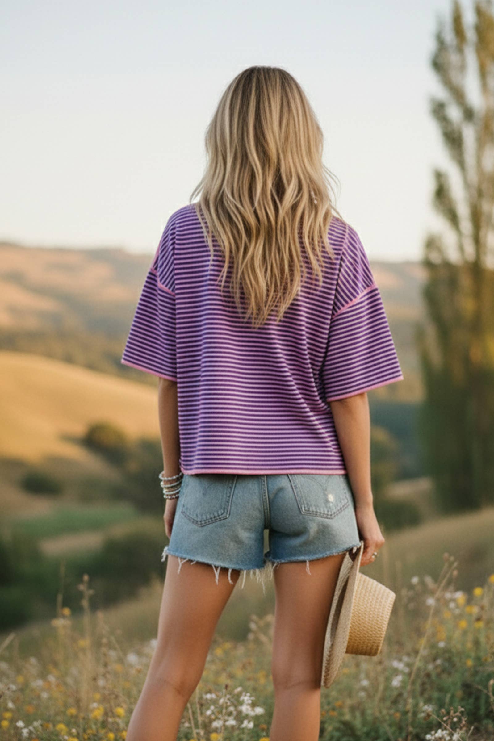 Carly - Striped Oversized Top