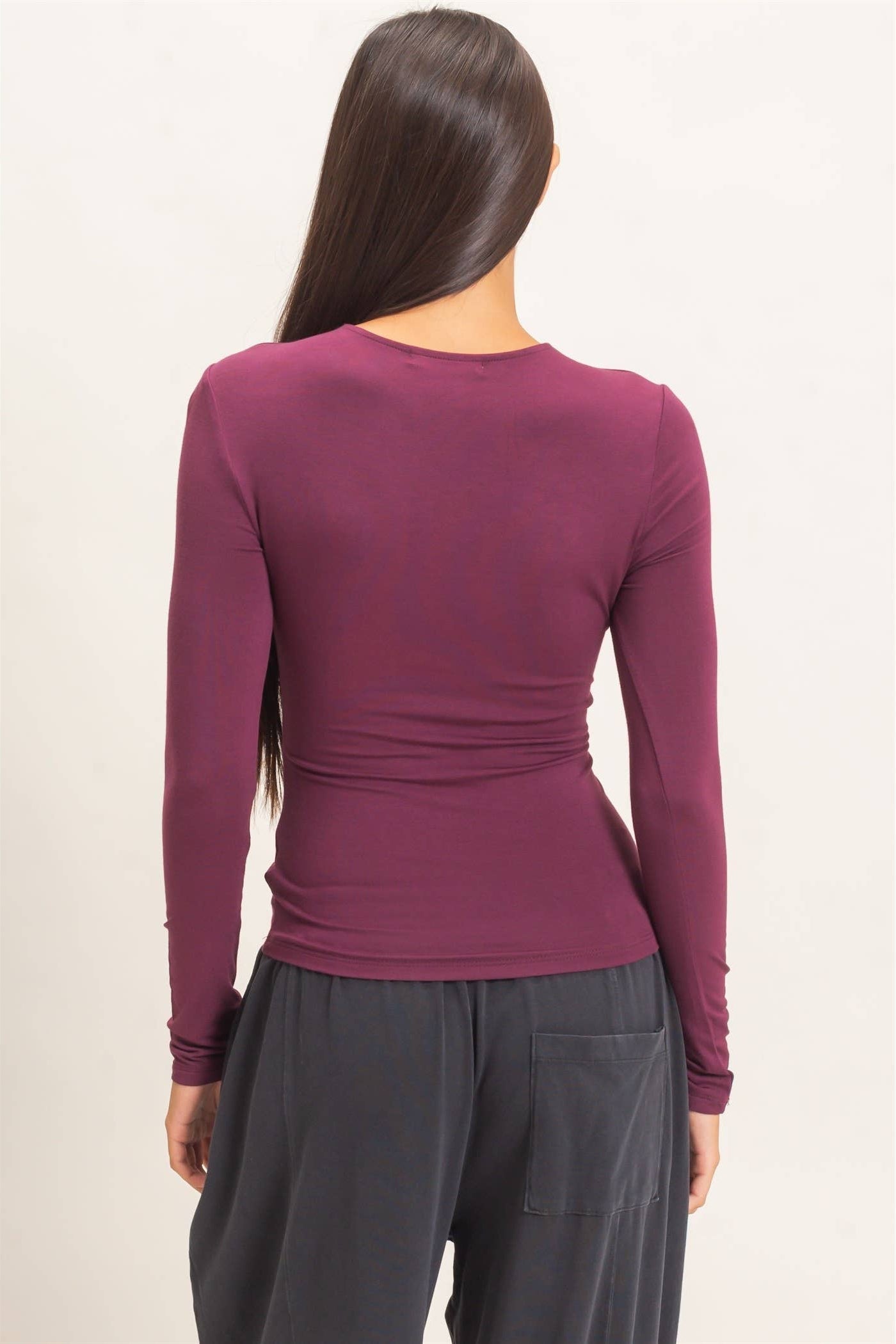 Fallon - Crew Neck Long Sleeve Top