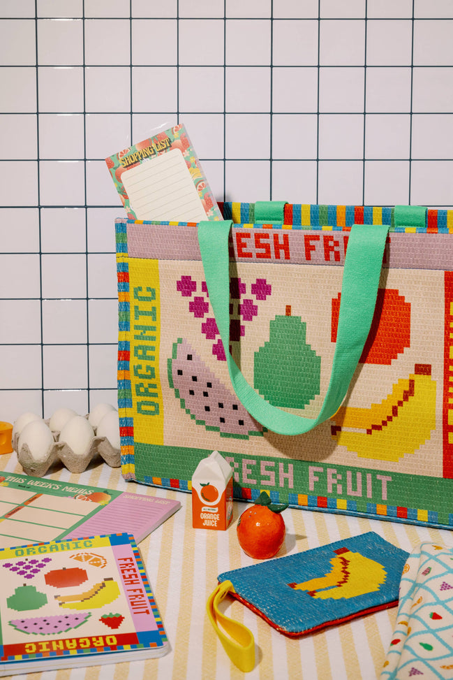 Fruity Farmers Market Rattan Bag