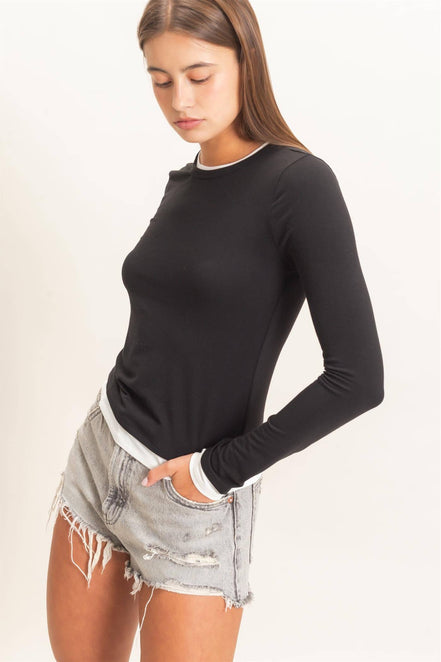 Romy - Layered Effect Long Sleeve Top