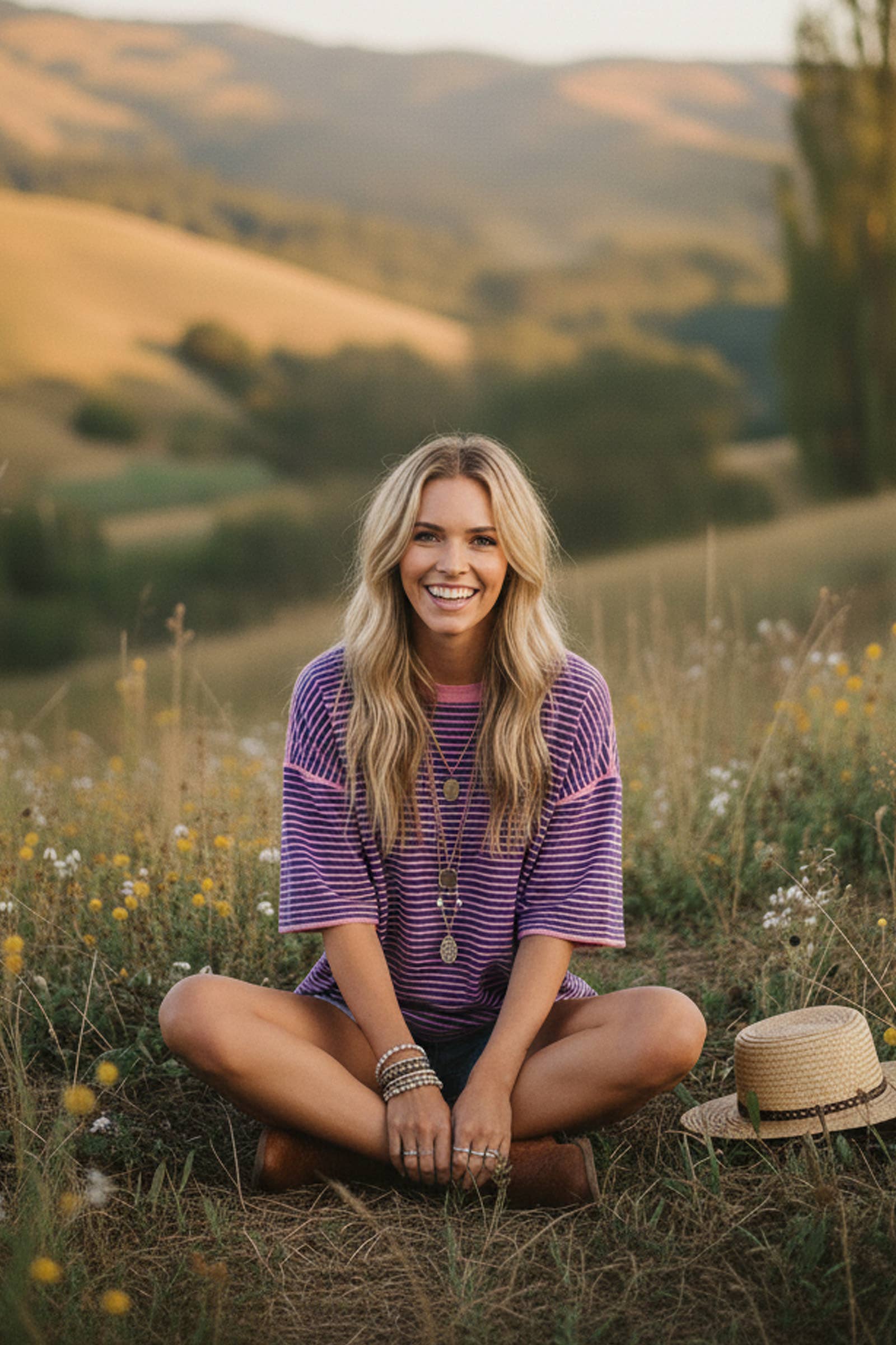 Carly - Striped Oversized Top
