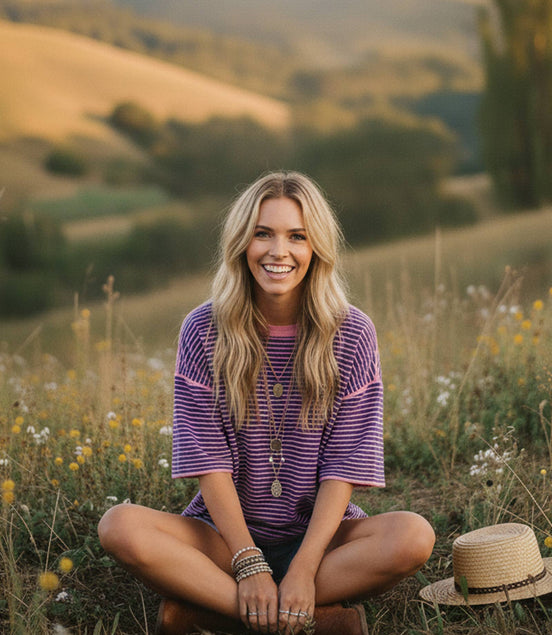 Carly - Striped Oversized Top