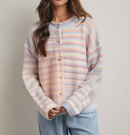 Dreamy - Rainbow Button-up Cardigan