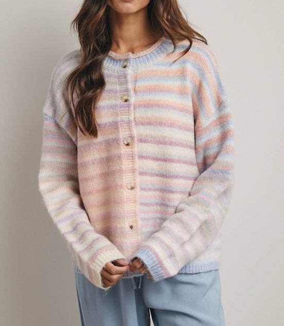 Dreamy - Rainbow Button-up Cardigan