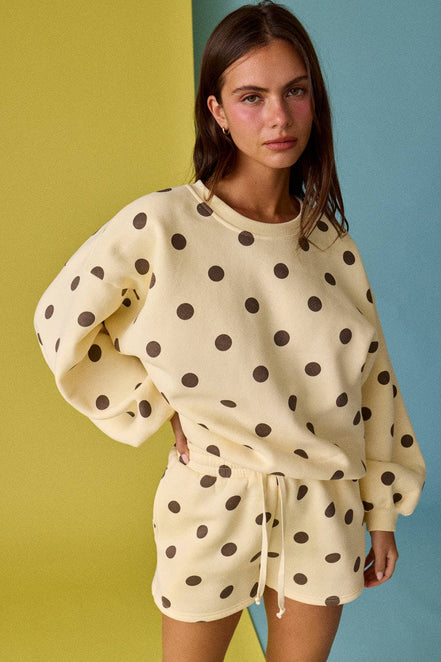 Darcy - Polka Dot Fleece Set