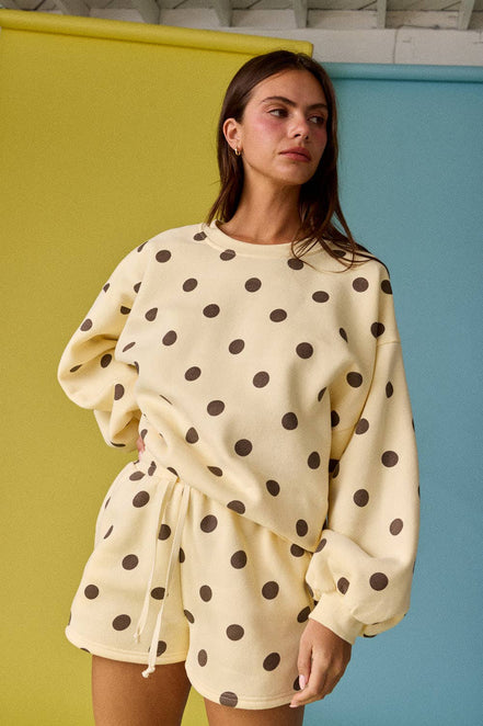 Darcy - Polka Dot Fleece Set