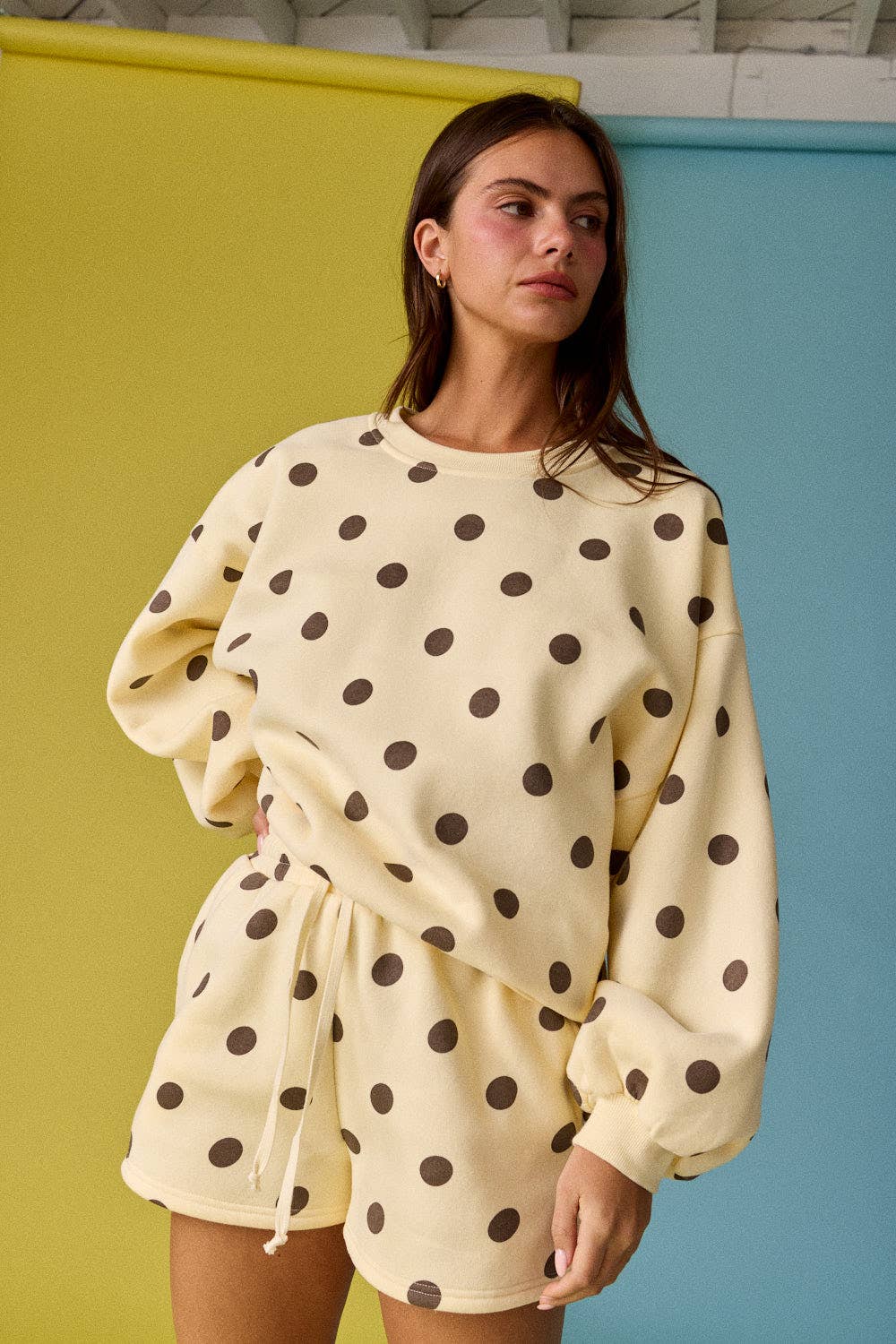 Darcy - Polka Dot Fleece Set