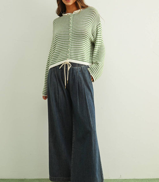 Nikki - Stripe Knit Cardigan