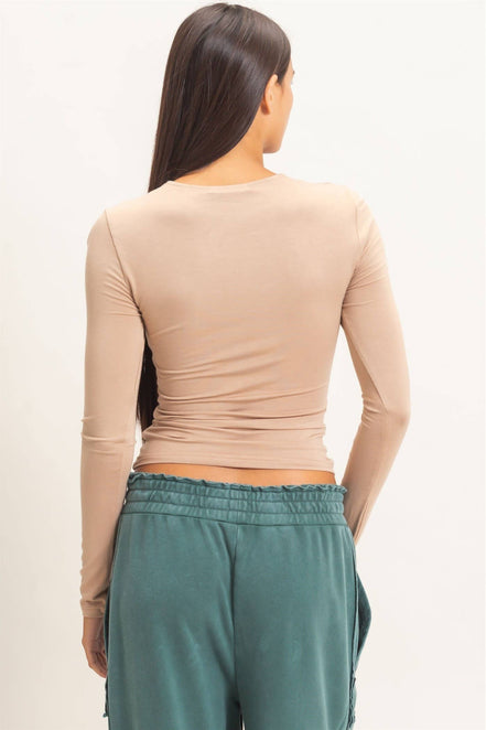Fallon - Crew Neck Long Sleeve Top