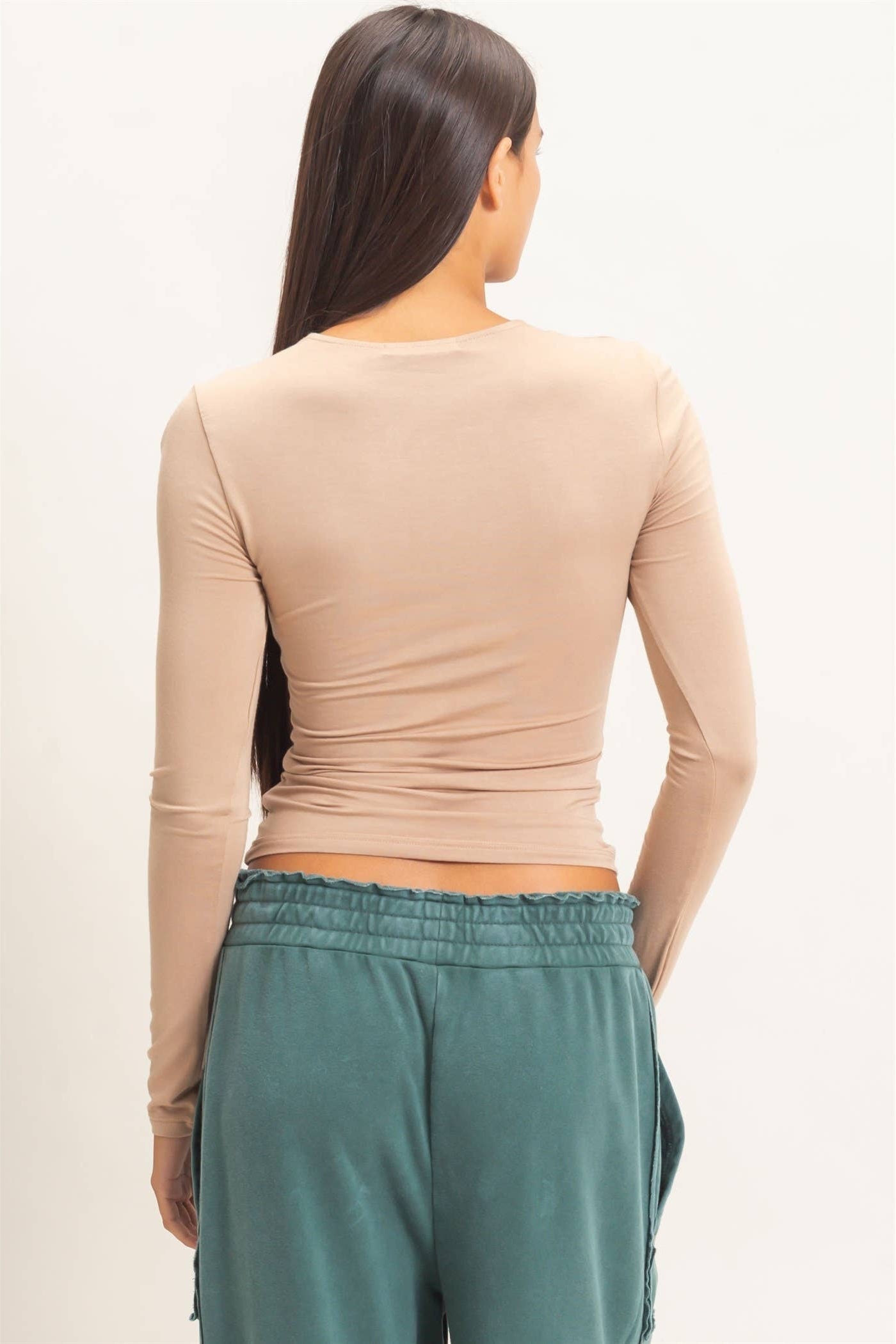 Fallon - Crew Neck Long Sleeve Top