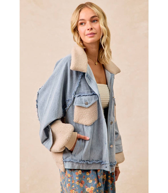 Aspen - Denim and Sherpa Jacket