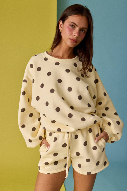 Darcy - Polka Dot Fleece Set