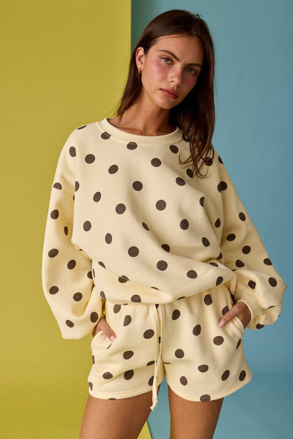 Darcy - Polka Dot Fleece Set