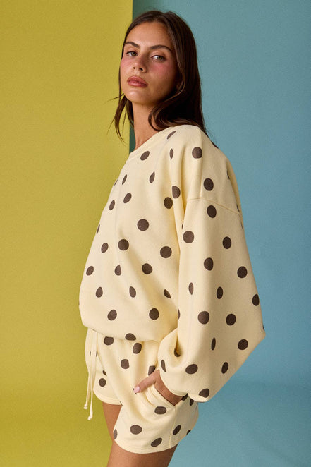 Darcy - Polka Dot Fleece Set