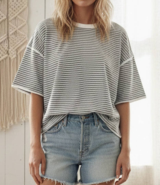 Carly - Striped Oversized Top