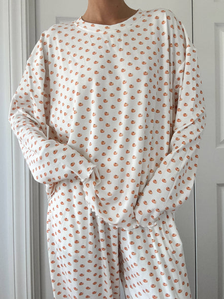 Pumpkin Autumn Fall Lounge Top