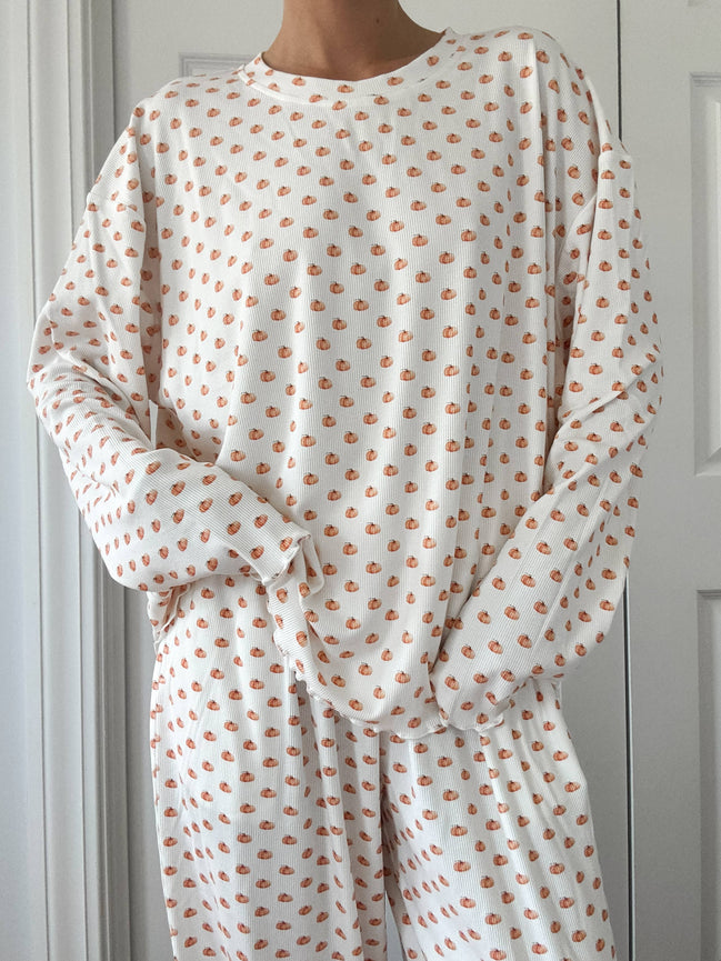 Pumpkin Autumn Fall Lounge Top