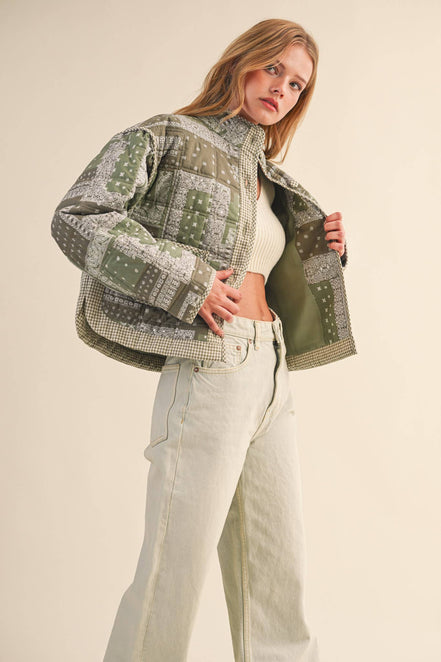 Juniper - Quilted Bandana Patchwork Jacket