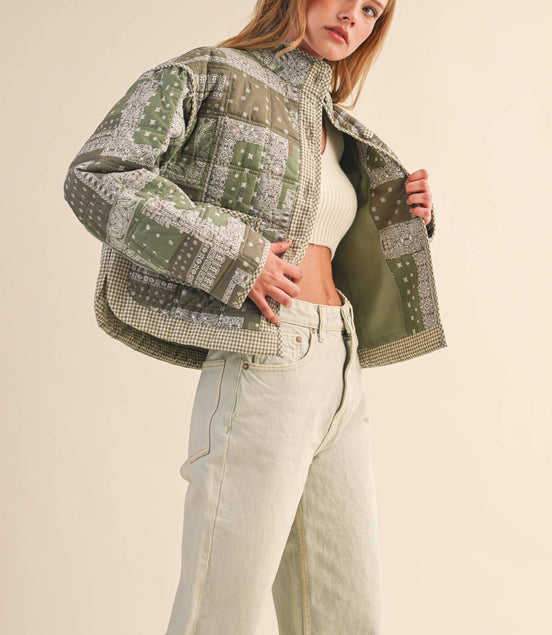 Juniper - Quilted Bandana Patchwork Jacket