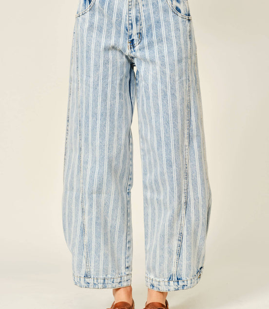 Andy - Striped Denim Pants
