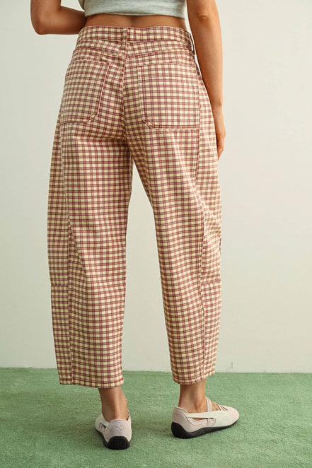 Holland - Plaid Barrel Jeans