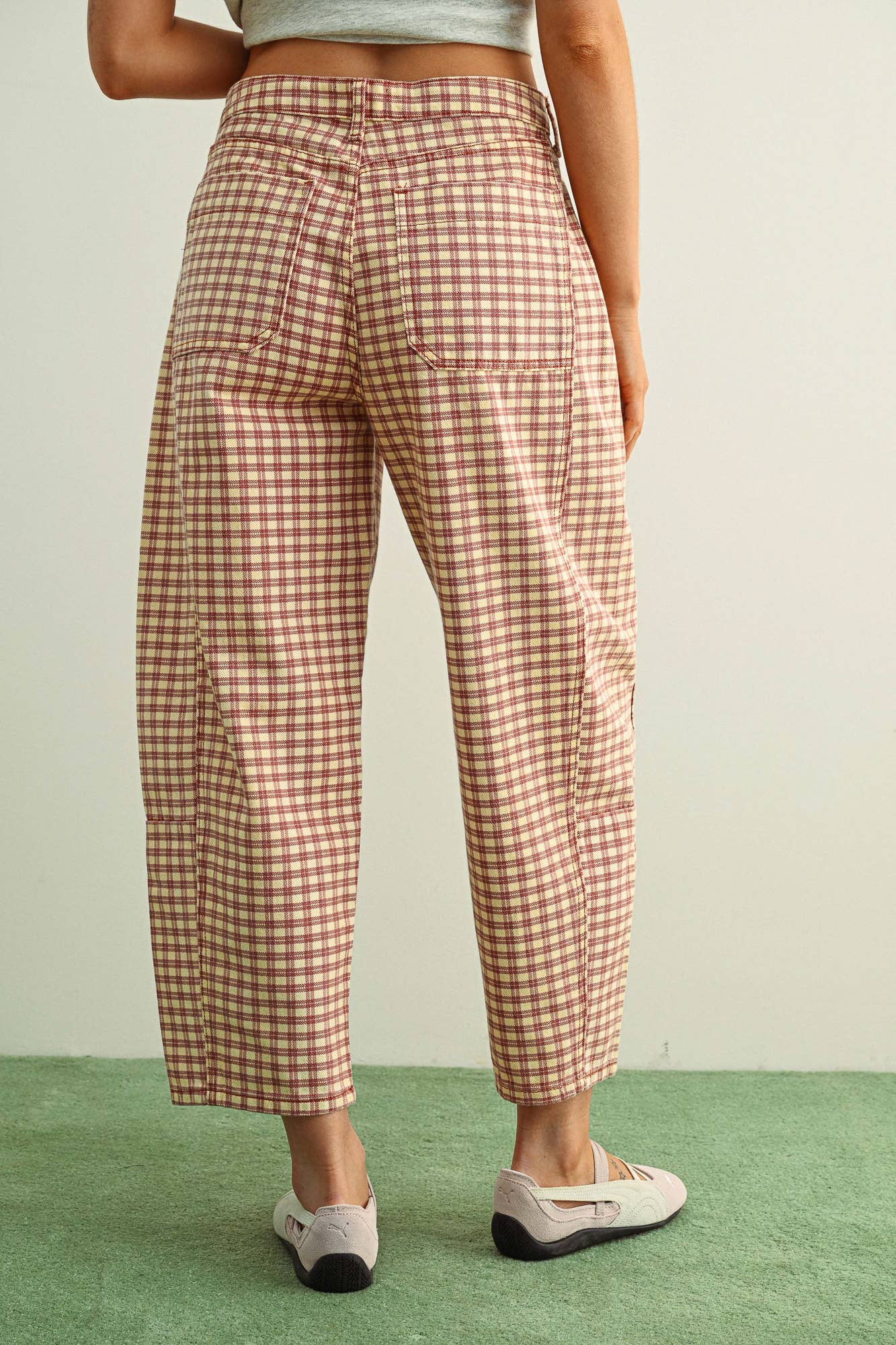 Holland - Plaid Barrel Jeans