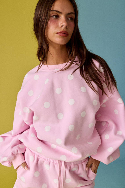 Darcy - Polka Dot Fleece Set