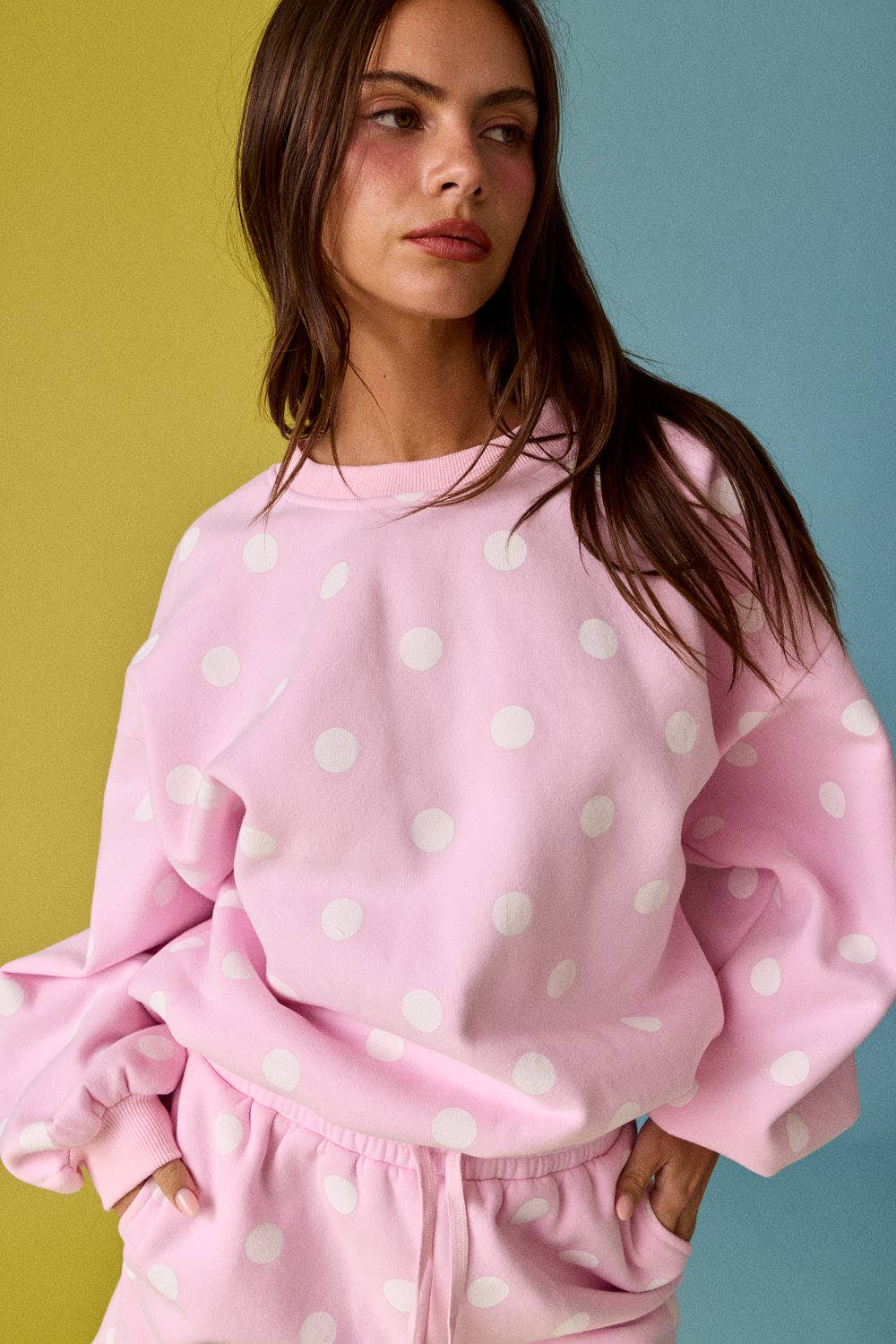 Darcy - Polka Dot Fleece Set