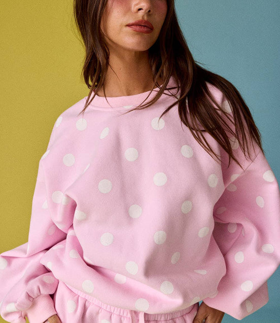 Darcy - Polka Dot Fleece Set
