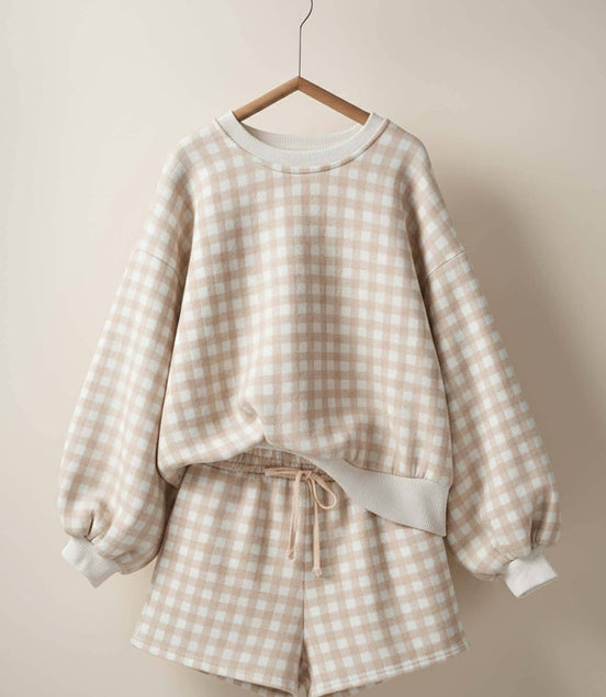 Fawn - Gingham Lounge Set