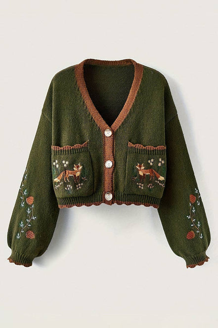 Juniper - Fox Cropped Cardigan