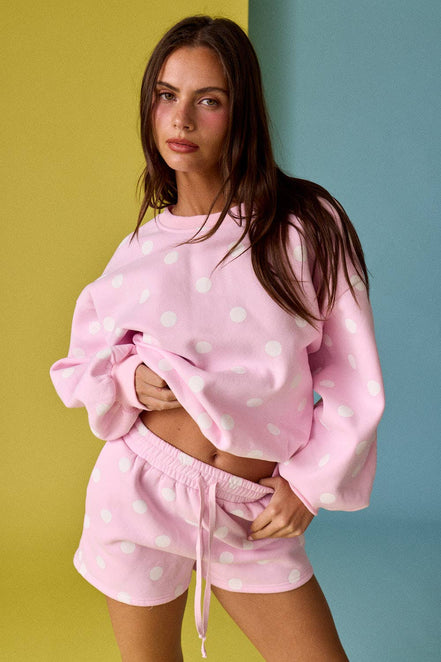 Darcy - Polka Dot Fleece Set