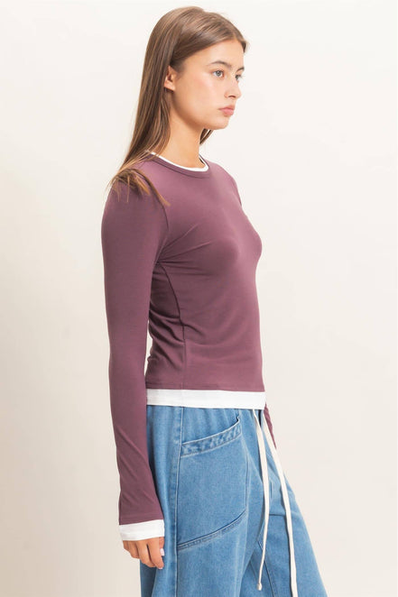 Romy - Layered Effect Long Sleeve Top