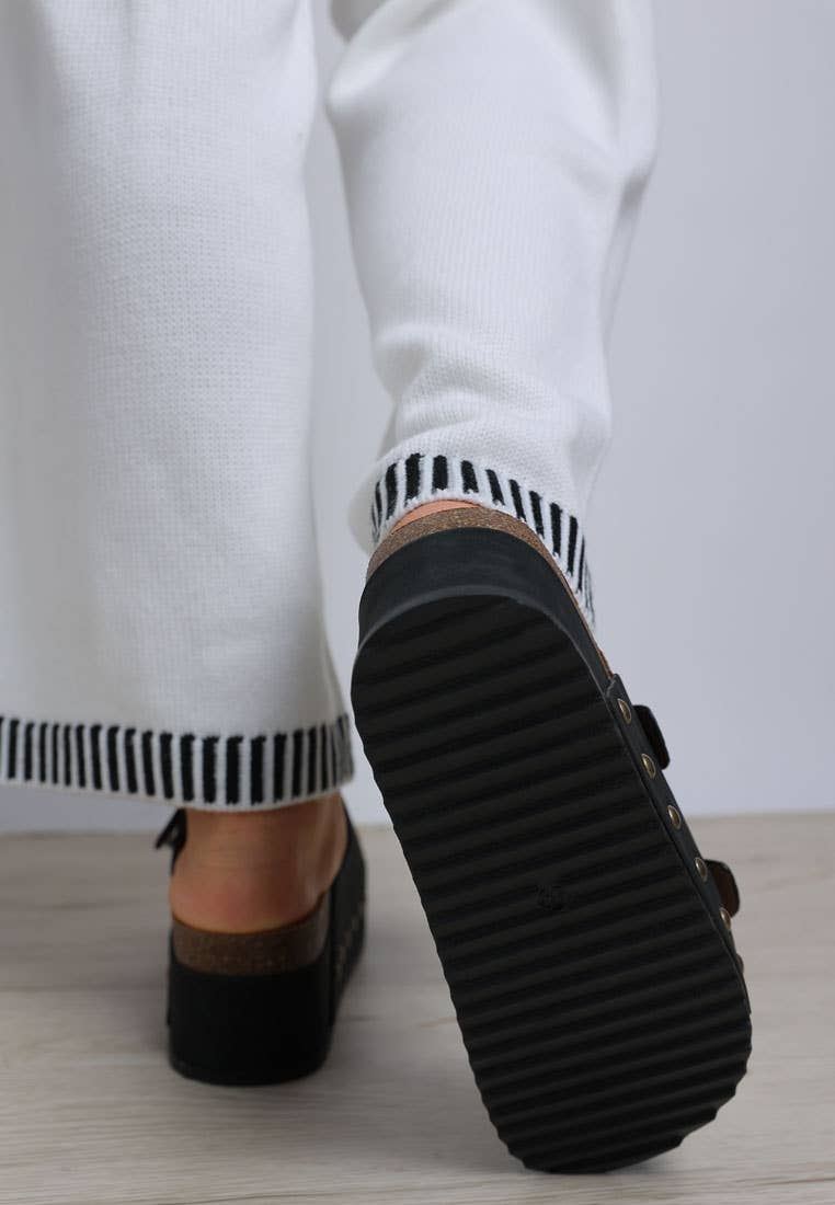 Tilly - Studded Faux Leather Platform Sandals
