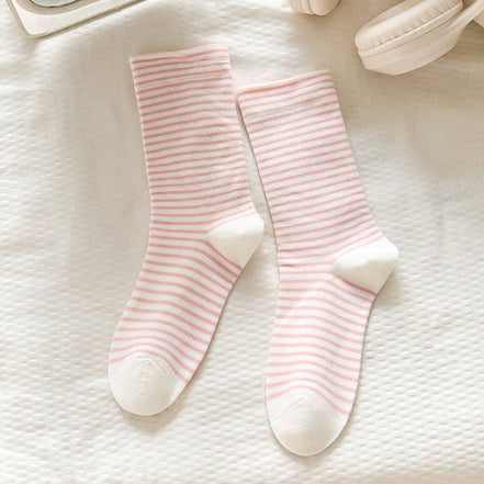 Lydia - Striped Mid-Calf Socks