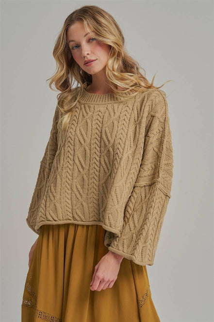 Julia - Oversized lightweight Cable Knit Sweater