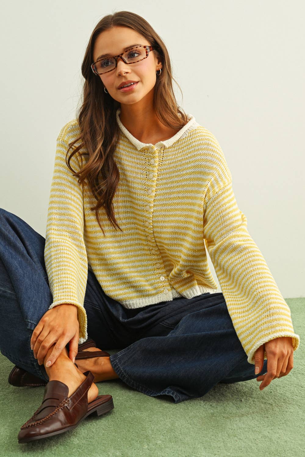 Nikki - Stripe Knit Cardigan