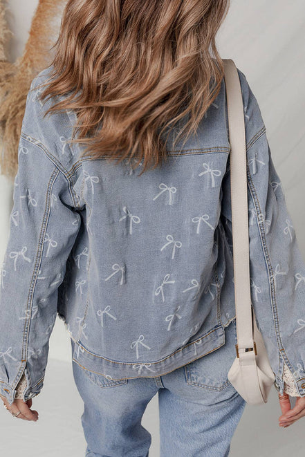 Rachelle -  Bow Denim Jacket