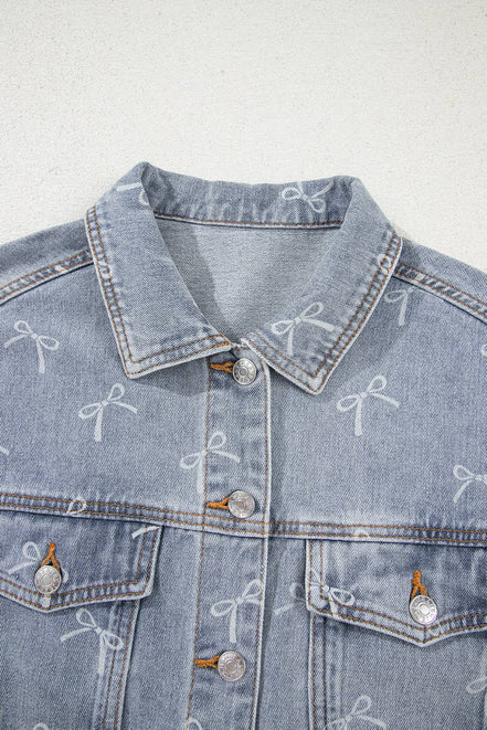 Rachelle -  Bow Denim Jacket