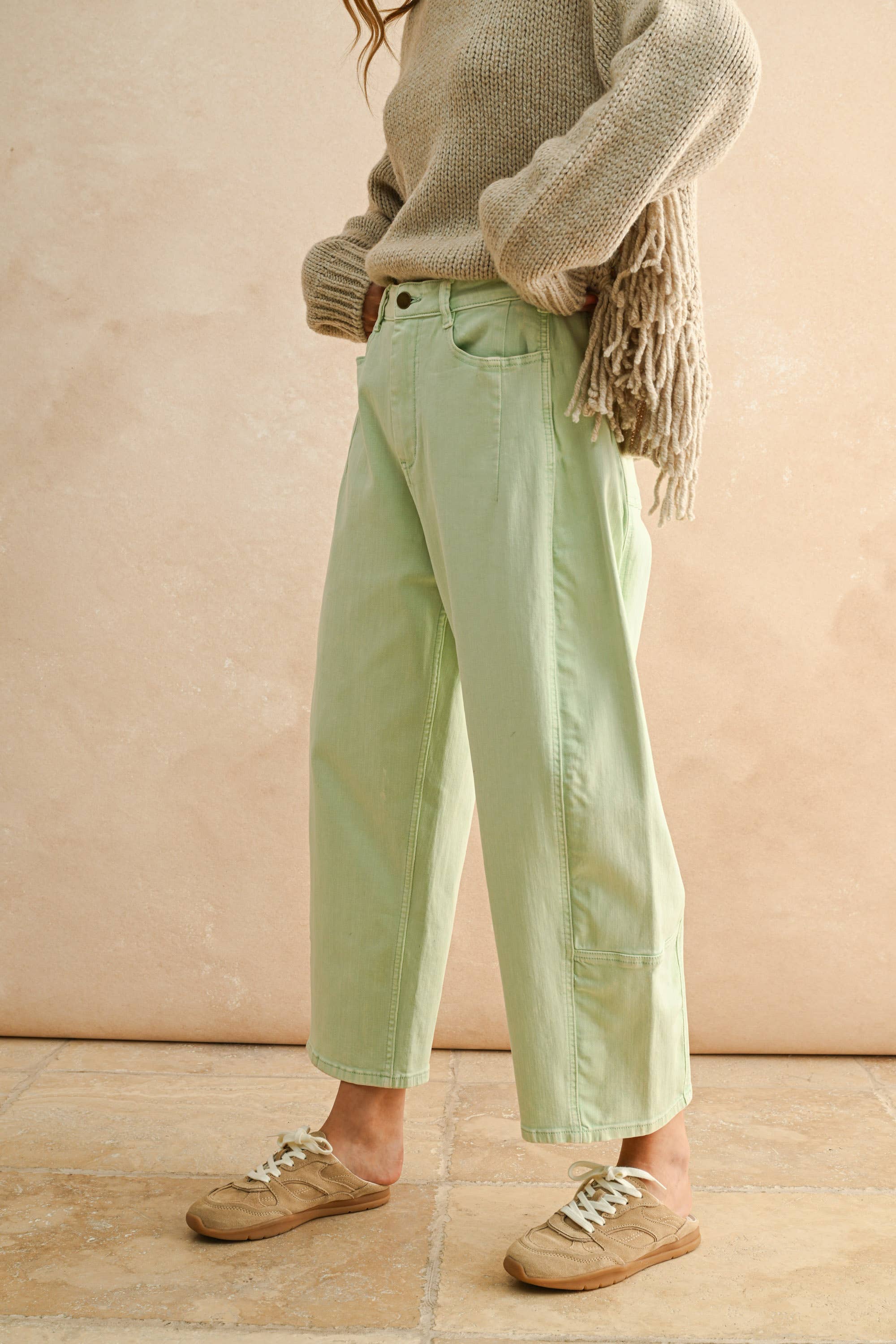 Lacey - Pastel Barrel Pants