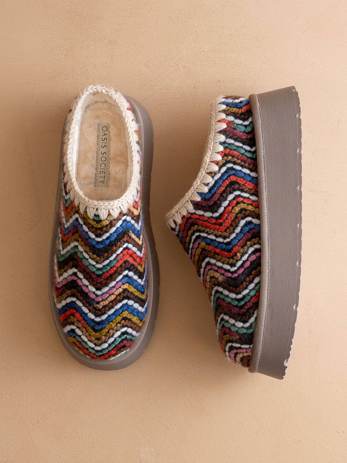 Brandi - Multi Color Cozy Mule Slipper